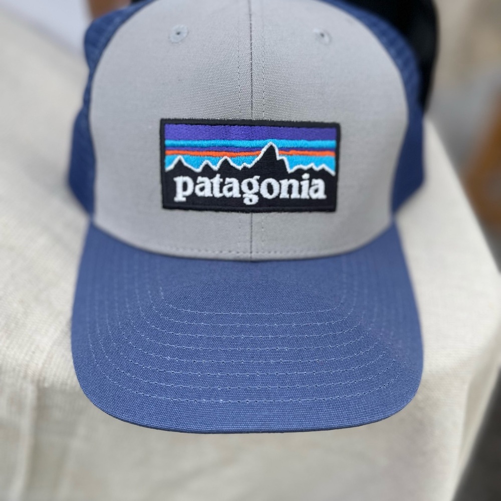 Patagonia Blue and Gray Trucker Hat